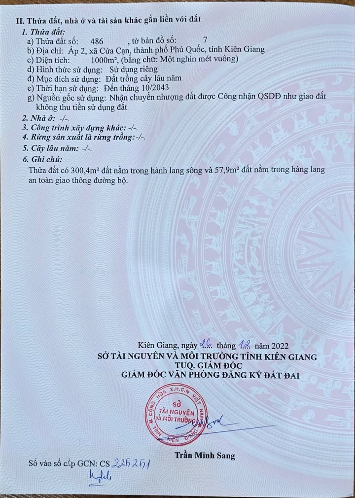 Đất nền mặt tiền sông Ấp 2, Xã Cửa Cạn, 1000m² giá 1x tỷ - Cơ hội đầu tư hấp dẫn!