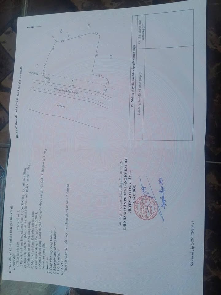 Đất nền Gò Công Tây 641m² giá 550 triệu - Cơ hội đầu tư tuyệt vời!