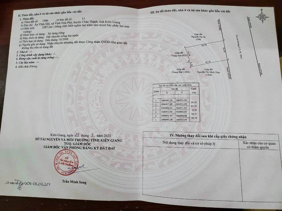 Đất mặt tiền đường 3/2, Huyện Tri Tôn, 1300m² - Đầu tư sinh lời ngay!