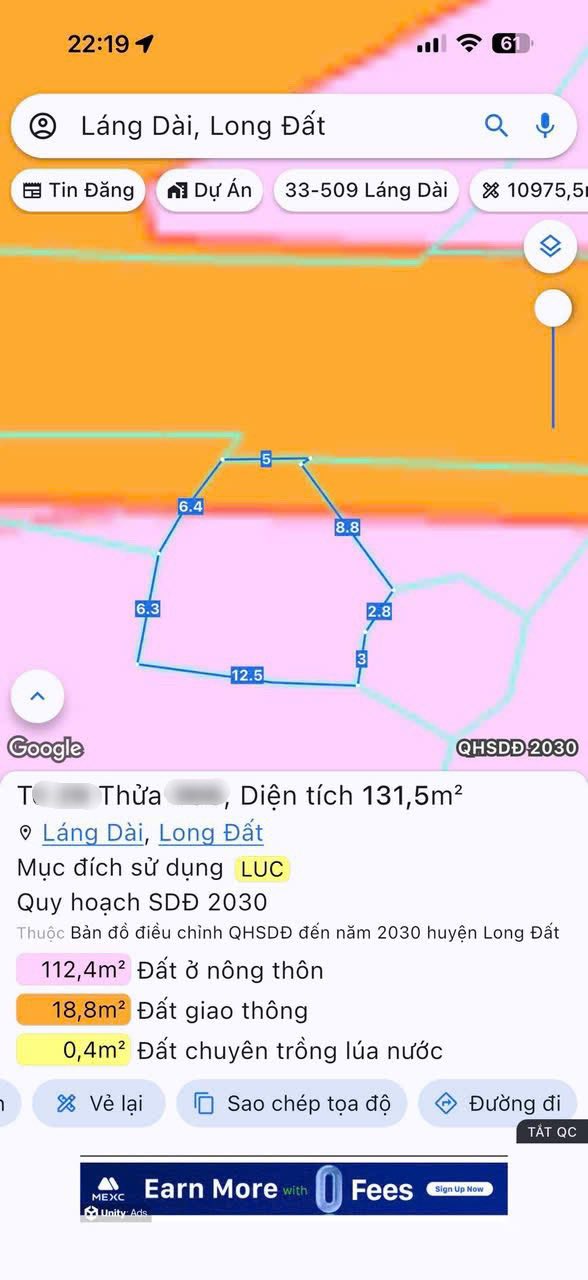 Đất nền 131,5m² tại Thị trấn Đất Đỏ, giá chỉ 300 triệu - Cơ hội đầu tư hấp dẫn!