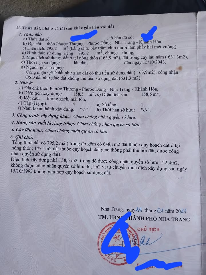 Đất nền Nha Trang 792m² giá 10 tỷ - Cơ hội vàng cho đầu tư!