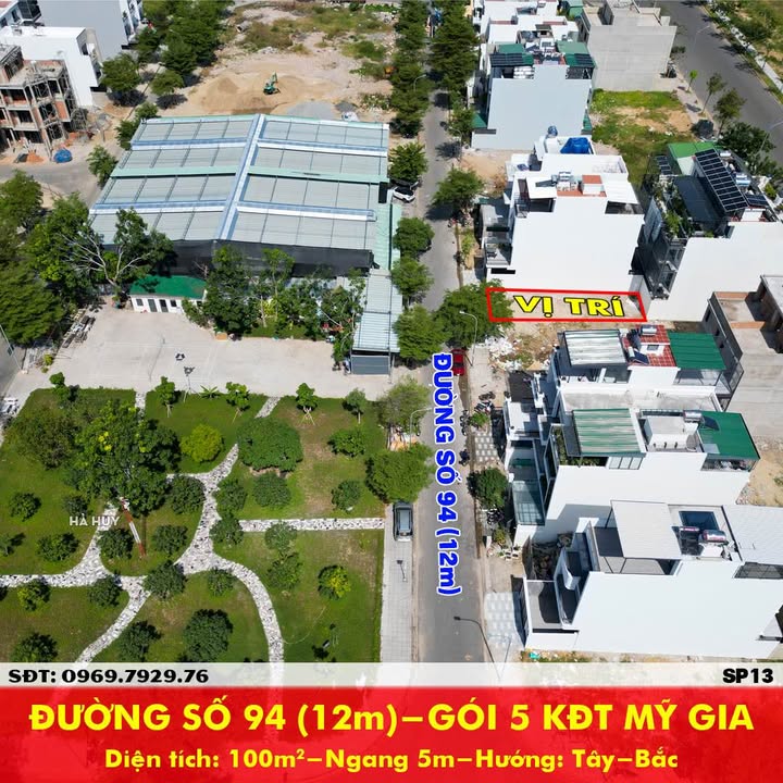 Đất nền KĐT Mỹ Gia Nha Trang 100m² giá 5.9 tỷ - View công viên tuyệt đẹp!