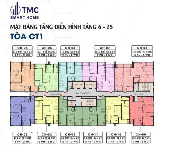 Căn hộ TMC Smart Home Bắc Từ Liêm 70m² giá từ 7 tỷ - Thiết kế hiện đại, nhiều tiện ích!