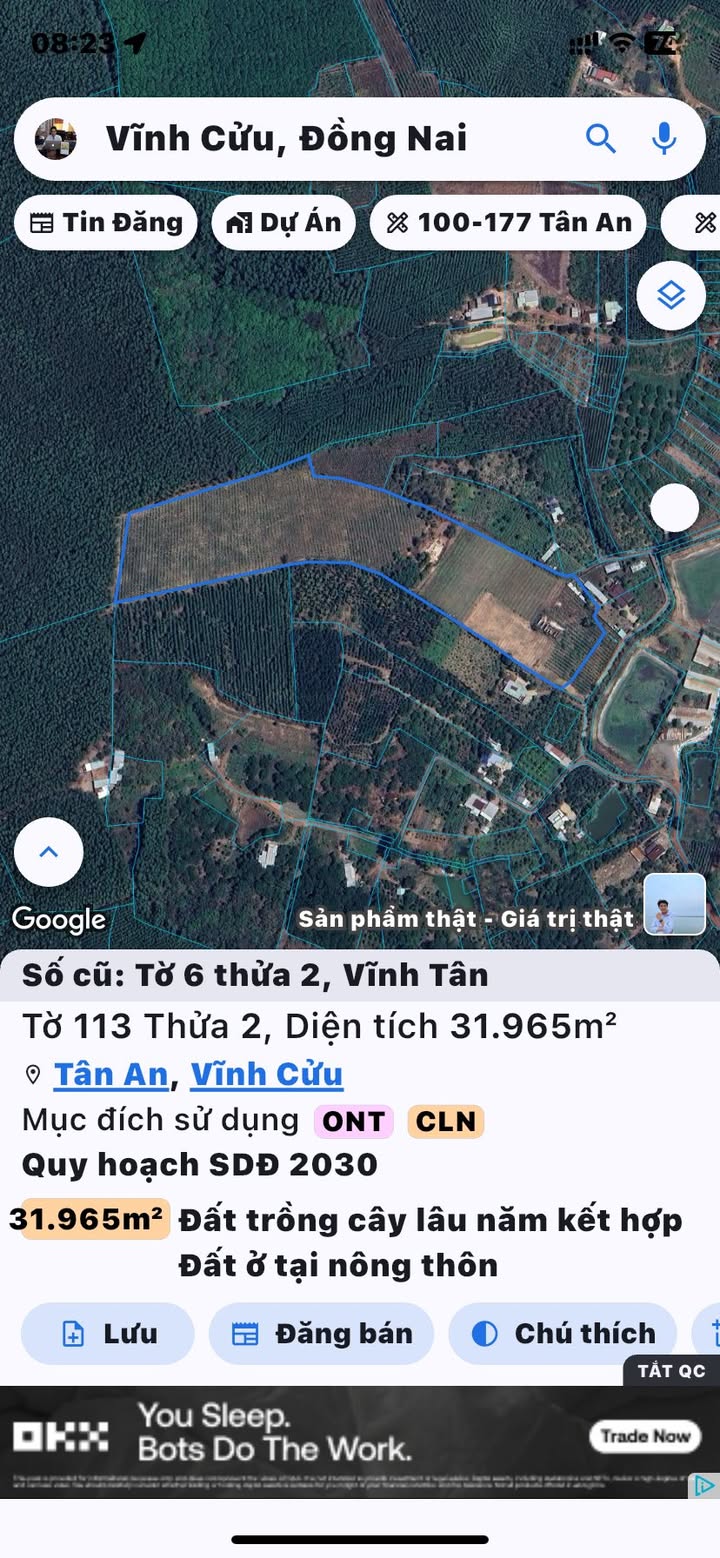 Farm 3ha tại Xã Tân An, Huyện Vĩnh Cửu - Đầu tư sinh lời 108 tỷ