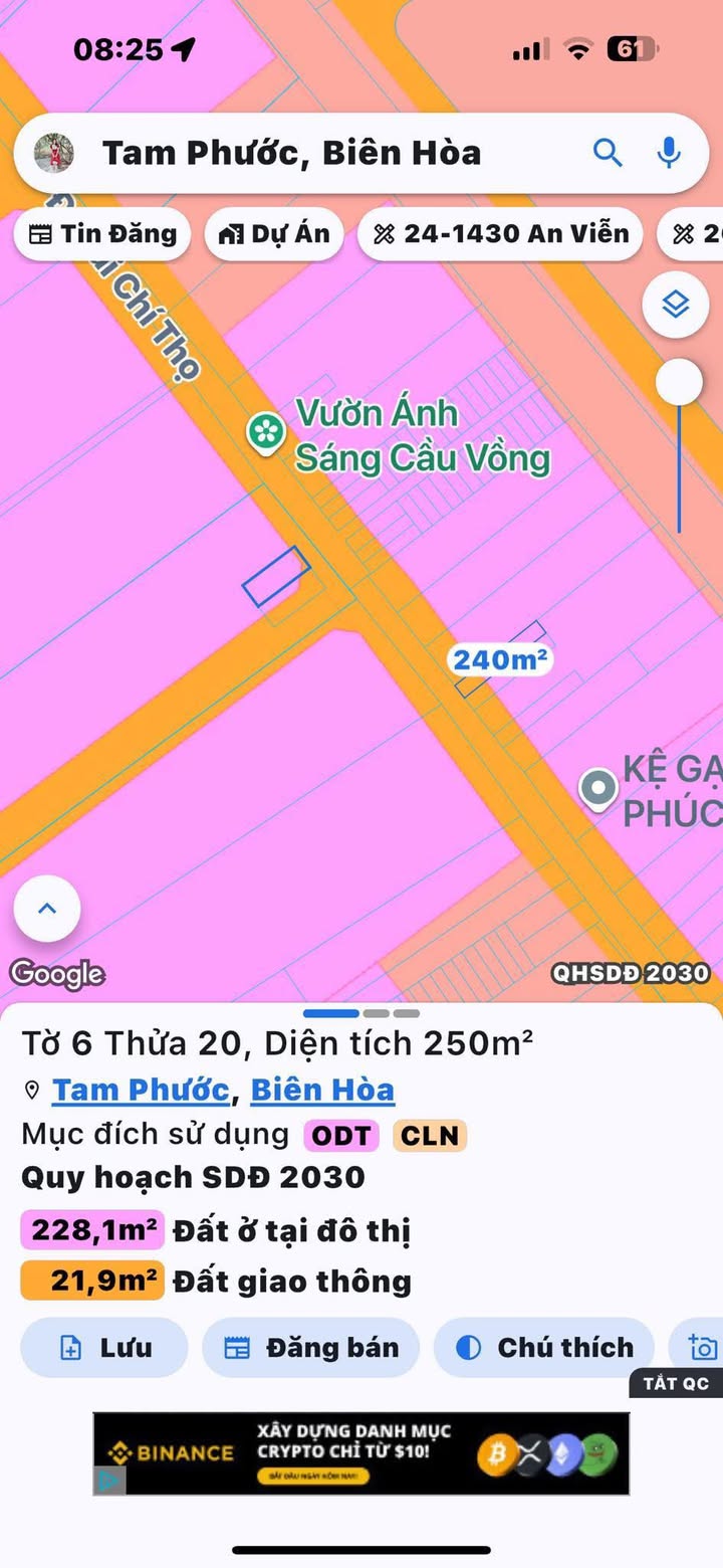 Đất nền Phường Tam Phước 250m² giá chỉ 2.1 tỷ - Đầu tư sinh lời ngay!