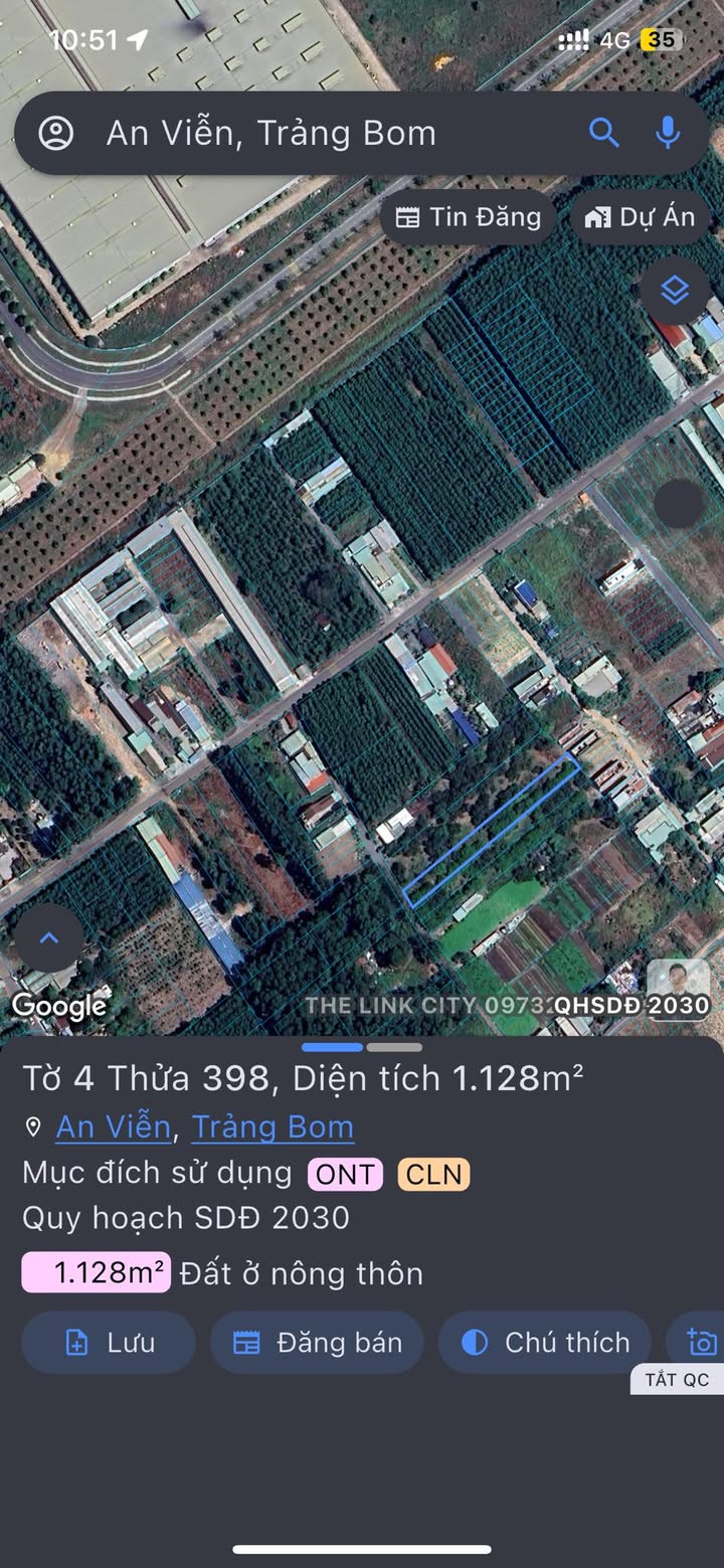 Đất KCN Giang Điền, An Viễn, 1120m² giá 3 tỷ - Cơ hội đầu tư sinh lời!
