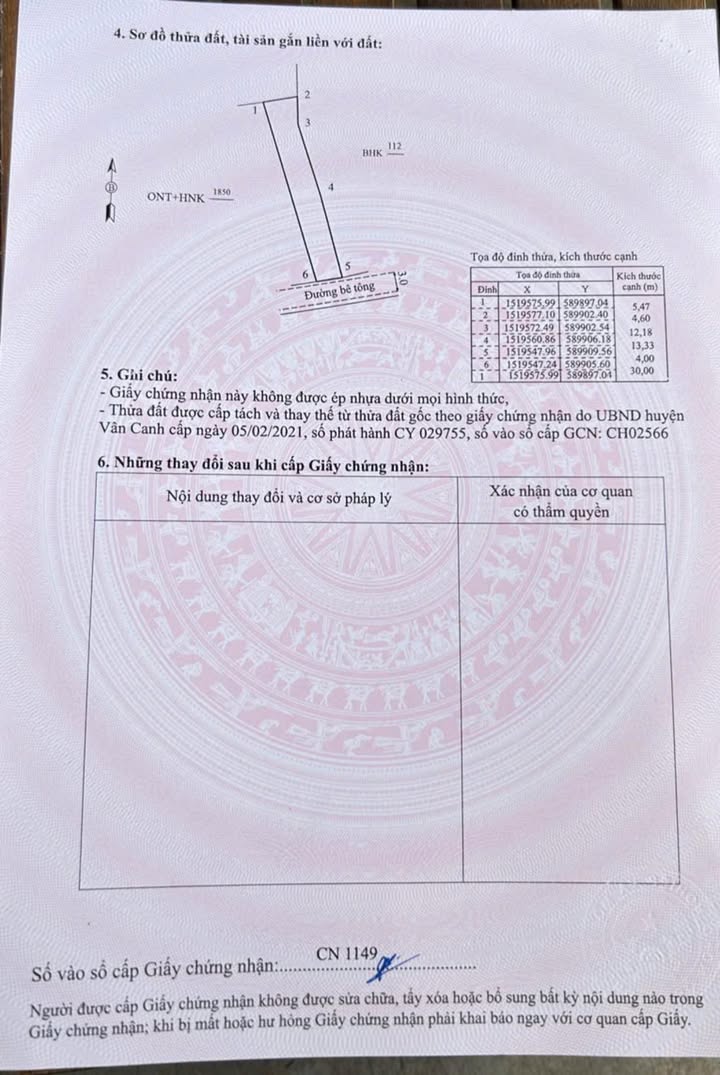 Đất nền 120m² tại khu công nghiệp Becamex Canh Vinh - Giá chỉ 400 triệu!