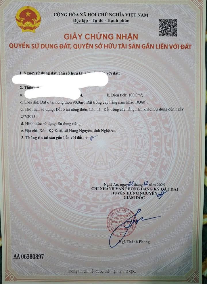 Đất kinh doanh mặt đường Khối 5, Thị trấn Hưng Nguyên 100m² giá 3 tỷ - Cơ hội đầu tư hấp dẫn!