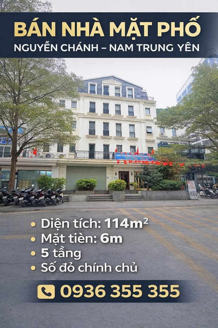 Nhà mặt phố Nguyễn Chánh - Cầu Giấy 114m² giá thương lượng - Kinh doanh đỉnh cao!
