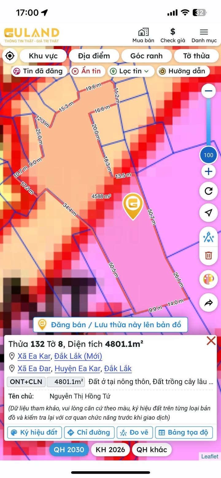 Đất Farm Xã Ea Đar, Huyện Ea Kar 2160m² giá chỉ 1 tỷ - Cơ hội đầu tư hấp dẫn!