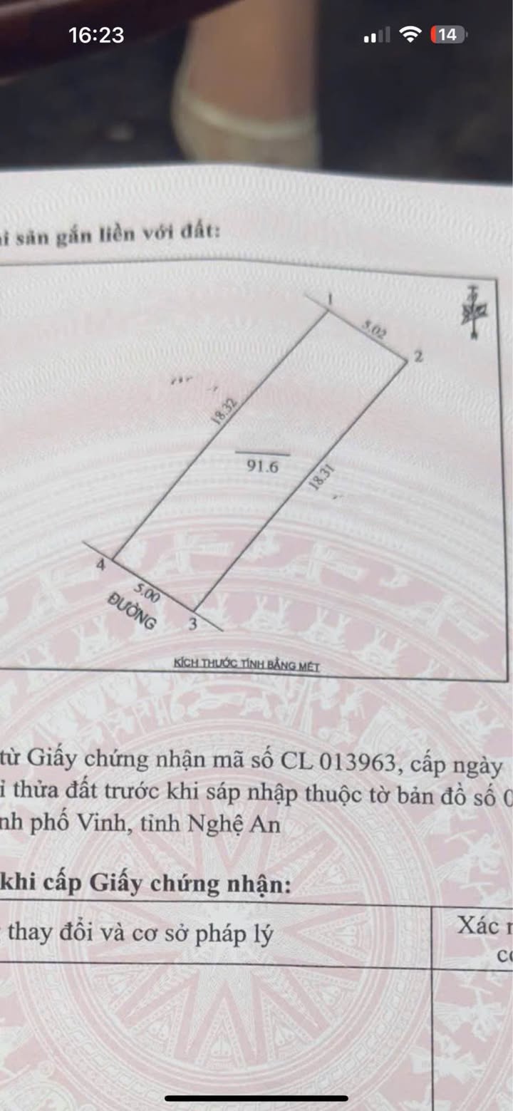Đất nền Vinh Lộc 91,6m² giá 1,5 tỷ - Sổ hồng chính chủ!