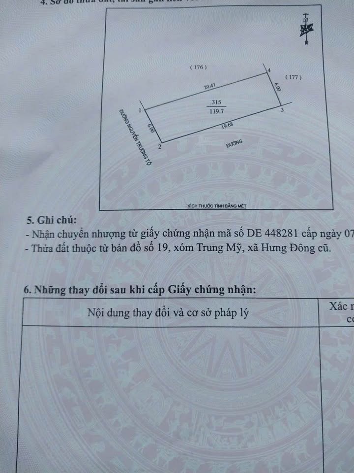 Đất nền mặt tiền đường Nguyễn Trường Tộ, TP Vinh 119,7m² - Vị trí kinh doanh lý tưởng!
