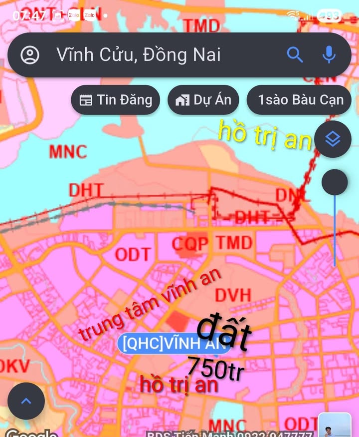 Đất thổ cư Vĩnh An 105m² giá 750 triệu - Cơ hội đầu tư sinh lời!