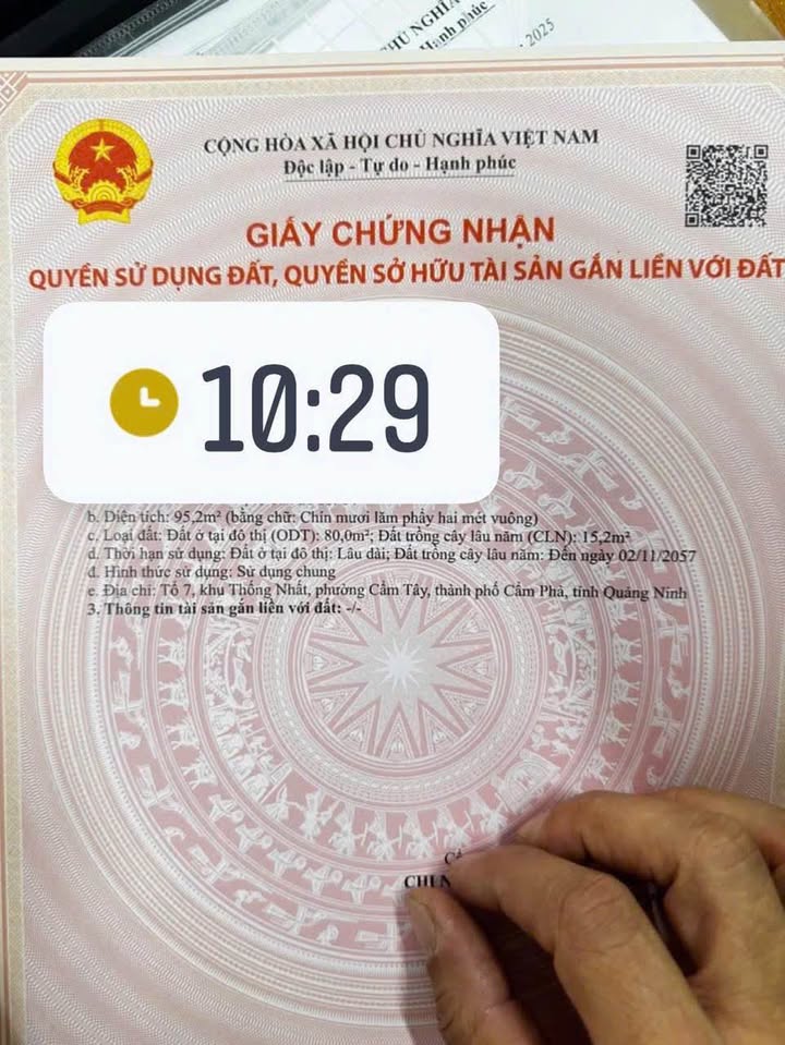 Đất nền Cẩm Tây, Cẩm Phả 95m² giá chỉ 1 tỷ - Đầu tư sinh lời nhanh!