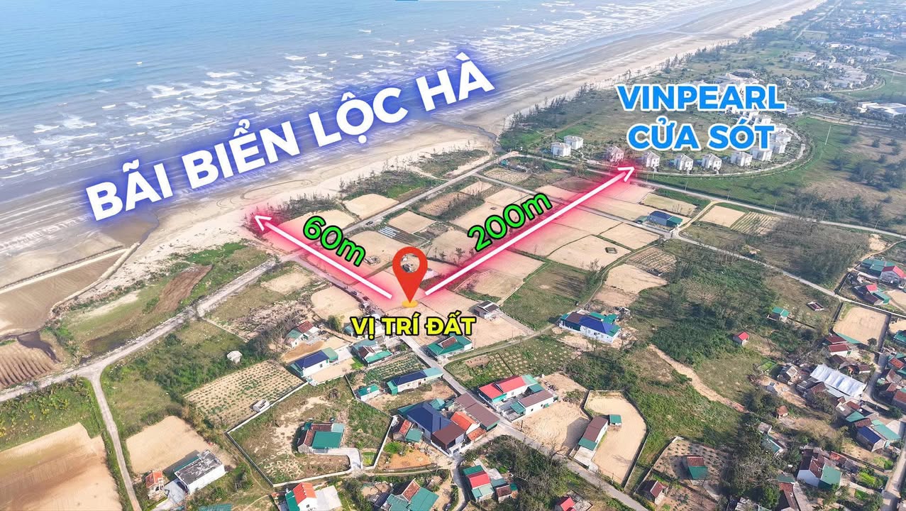 Đất nền ven biển Vinpearl Cửa Sót 110m² giá 1.2 tỷ - Đầu tư sinh lời ngay!