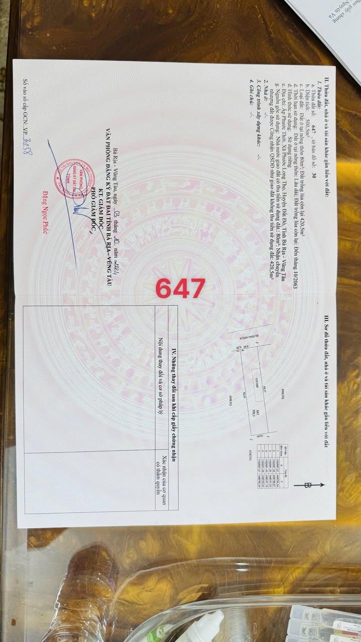 Đất nền 500m² tại Thị trấn Đất Đỏ - Giá thỏa thuận, đầu tư sinh lời ngay!