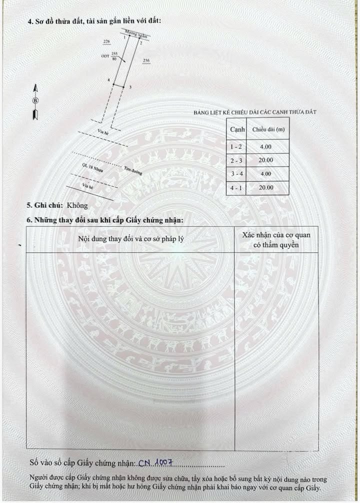 Đất mặt Quốc lộ 18, TP Chí Linh 80m² giá 2 tỷ - Cơ hội đầu tư sinh lời!