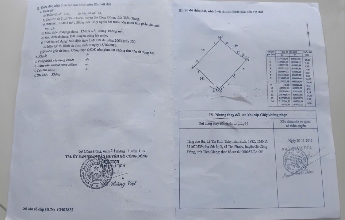 Đất nền Ấp Tân Phước 3, Xã Tân Đông, 2822m² giá 4 tỷ - Tiềm năng phát triển lớn!