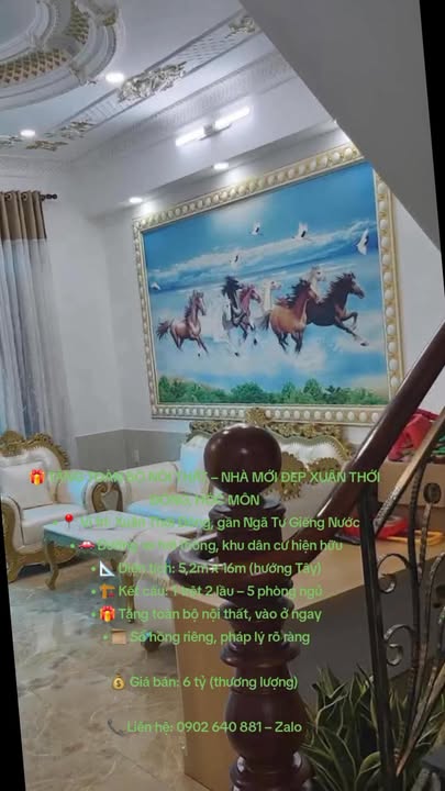 Nhà đẹp Xuân Thới Đông, Hóc Môn 83m² giá 6 tỷ - Tặng toàn bộ nội thất!