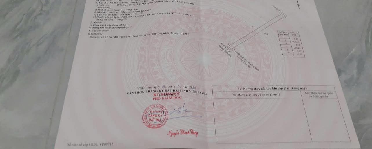 Đất mặt tiền đường 908, Huyện Long Hồ, 1000m² giá 1.7 tỷ - Đầu tư sinh lời ngay!