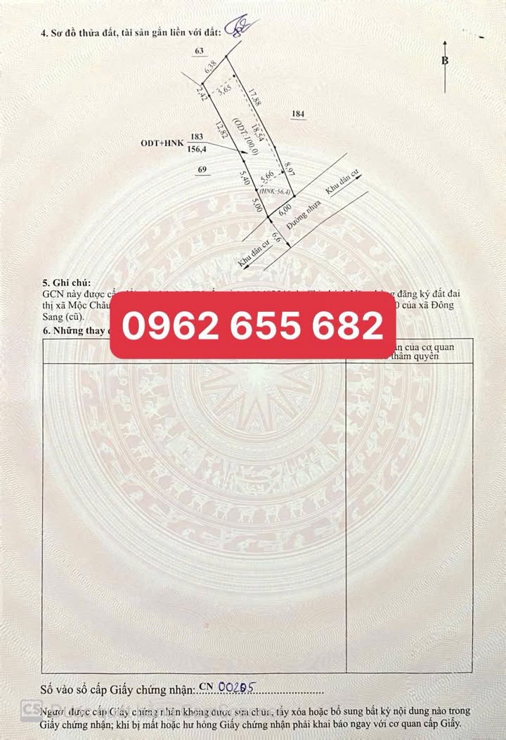 Đất nền Bản Búa, Đông Sang, Mộc Châu 156m² - Vị trí đẹp, tiện ích đầy đủ!