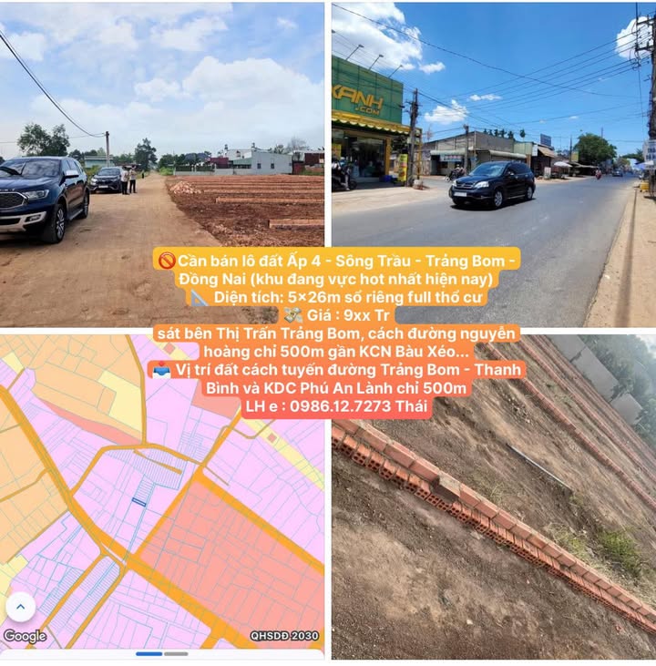 Đất nền Ấp 4 Sông Trầu 130m² giá 900 triệu - Đầu tư sinh lợi bền vững!