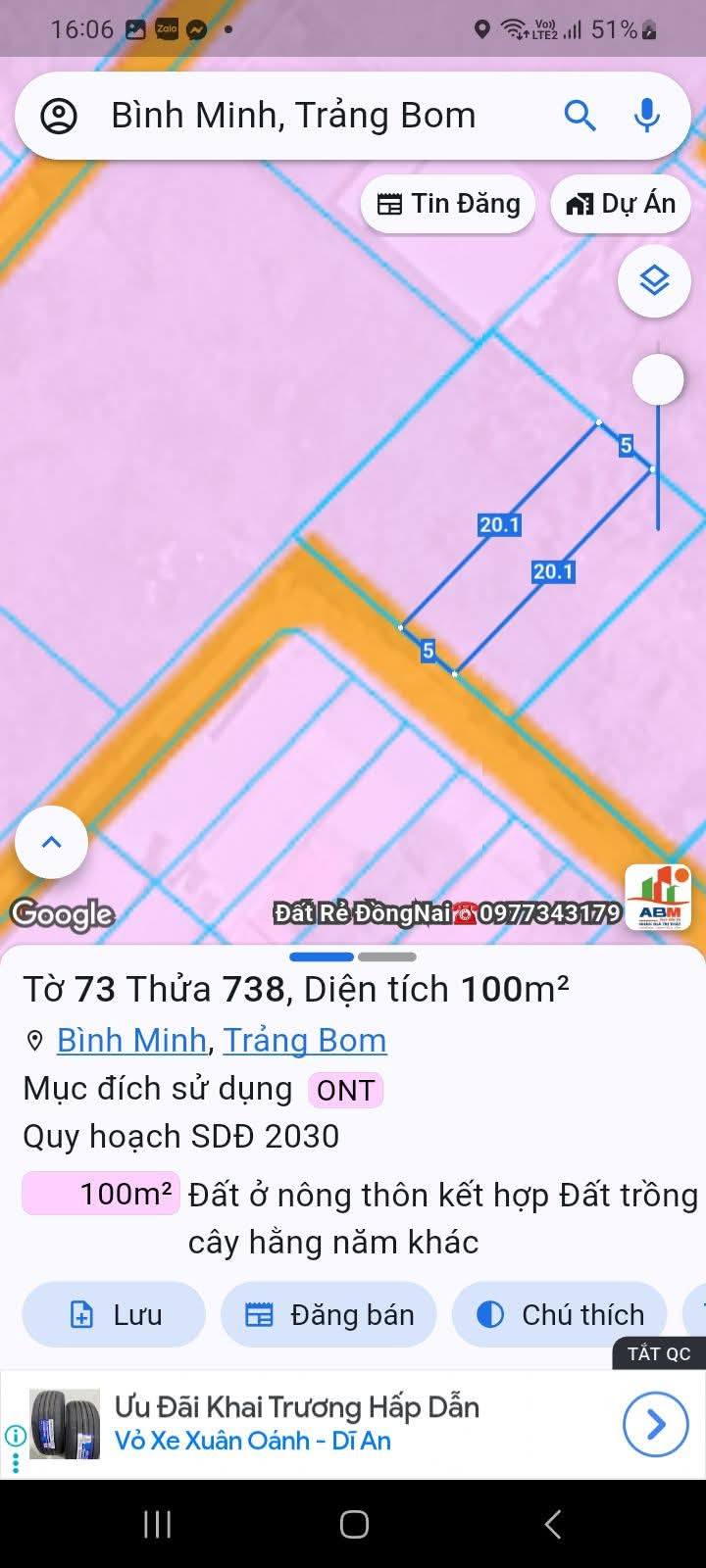 Đất thổ cư 100% Bắc Sơn, Trảng Bom 100m² giá 1.35 tỷ - Đối diện trường Huỳnh Văn Nghệ!