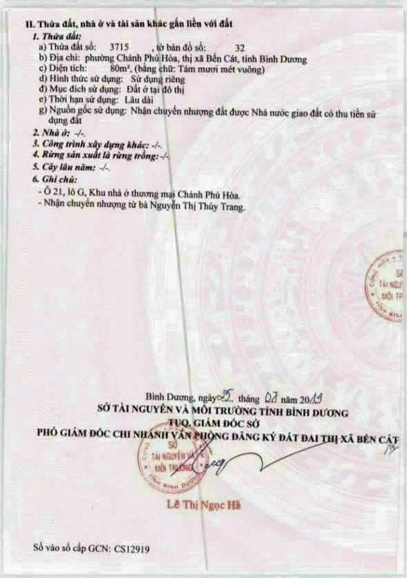 Đất nền Chánh Phú Hòa 80m² giá 1.399 tỷ - Sổ hồng chính chủ ngay khu dân cư!