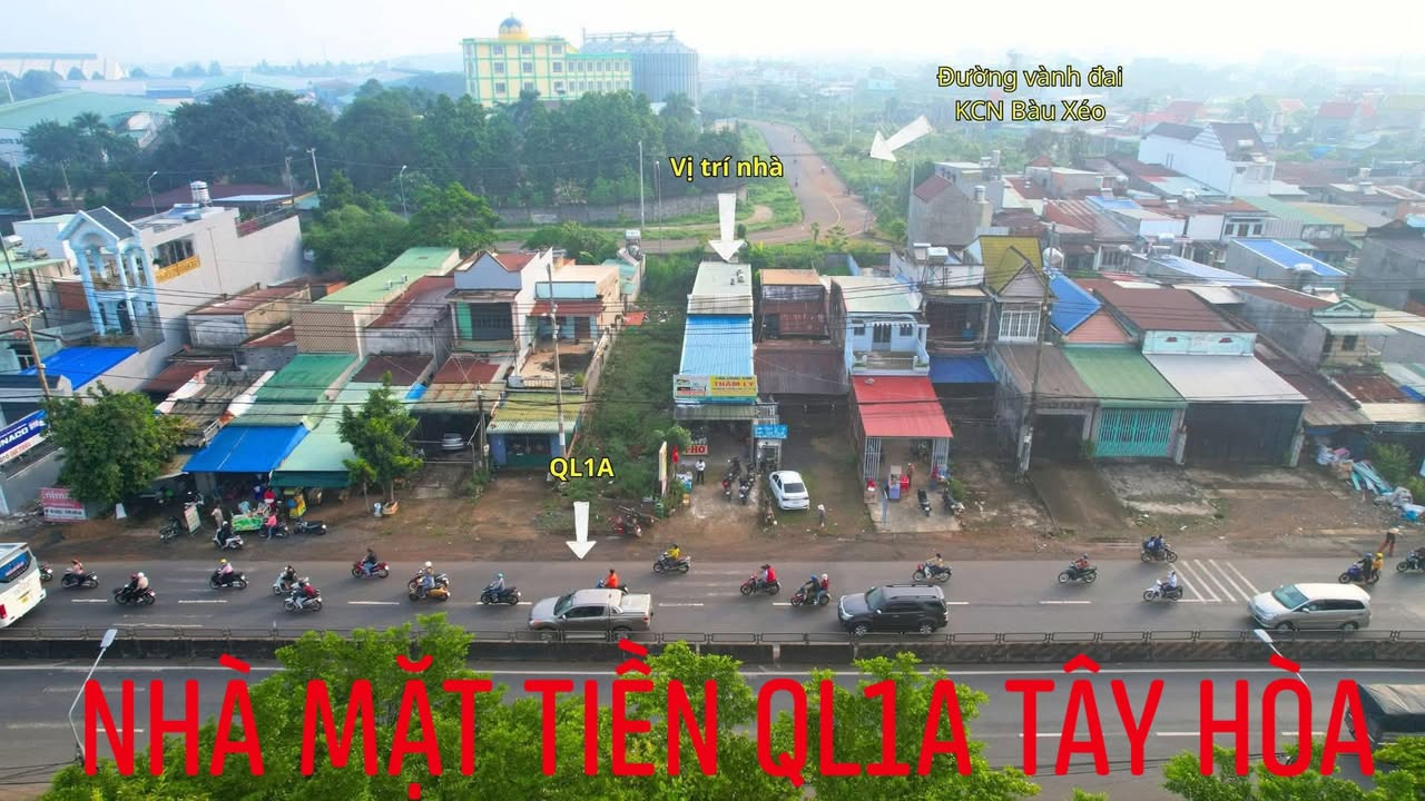Mặt tiền kinh doanh Quốc Lộ 1A, Tây Hòa, Trảng Bom, 196m² - Cơ hội đầu tư tuyệt vời!