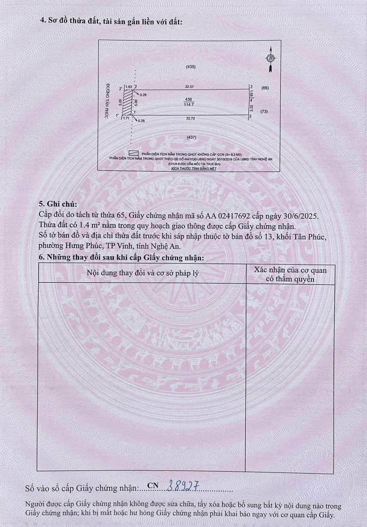 Đất mặt tiền kinh doanh Phường Hưng Phúc, 115m² giá 7 tỷ - Đầu tư sinh lời ngay!