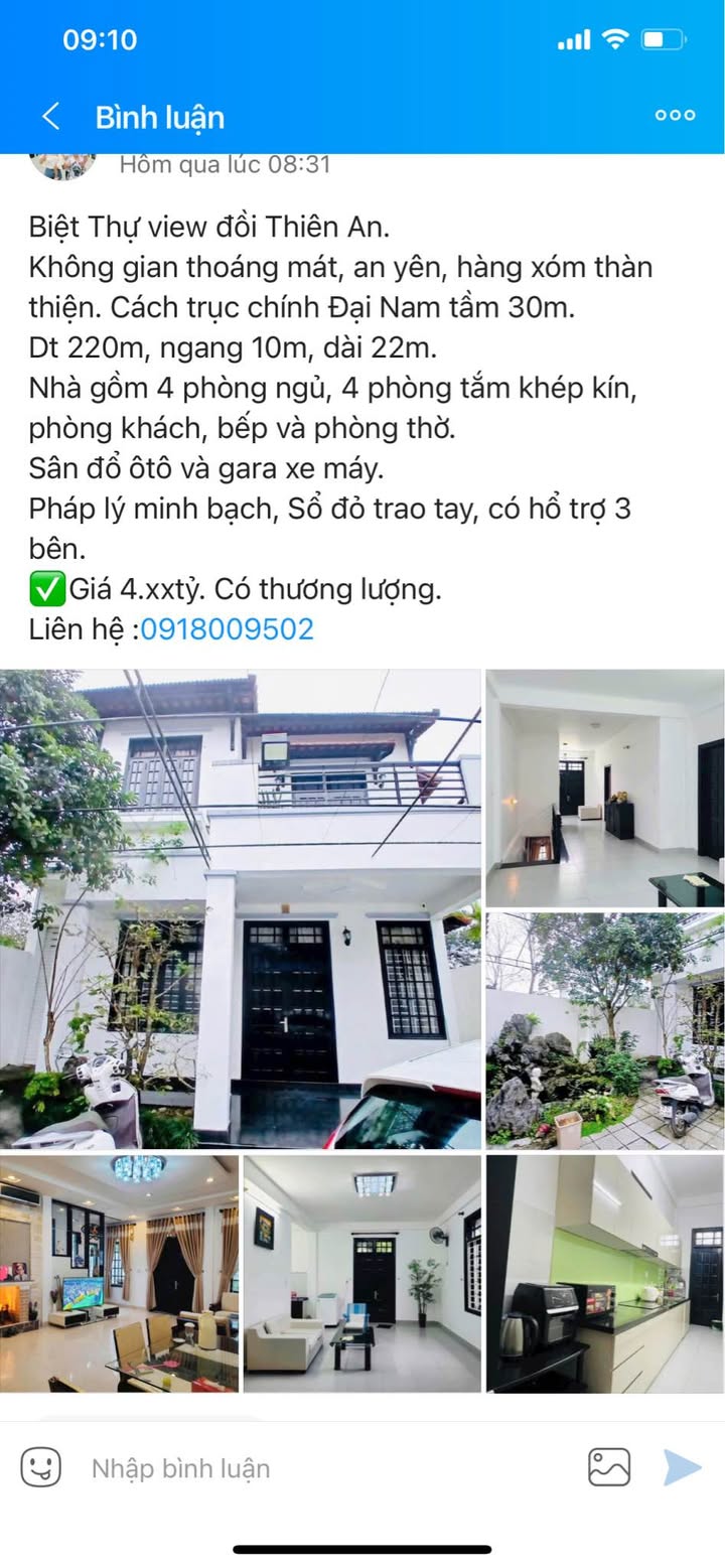 Biệt Thự Đại Nam, Huế 220m² giá 4.2 tỷ - Không gian sống lý tưởng!