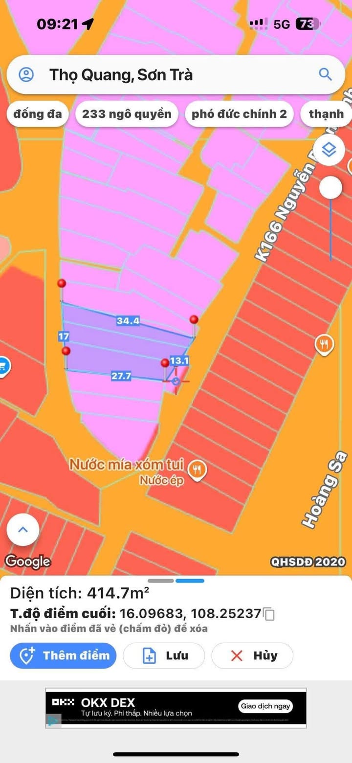 Đất nền đường Hoàng Sa, quận Ngũ Hành Sơn, 450m² giá 54 tỷ - Phù hợp xây khách sạn