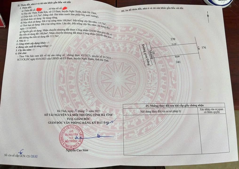 Đất nền xã Cổ Đạm, Nghi Xuân 220m² giá 500 triệu - Đầu tư an toàn ngay hôm nay!