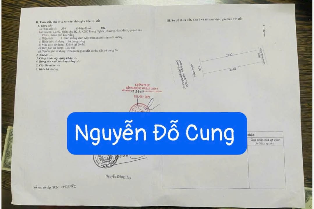 Nhà mặt tiền Nguyễn Đỗ Hòa Vang 119m² giá 6.7 tỷ - Cơ hội đầu tư tuyệt vời!