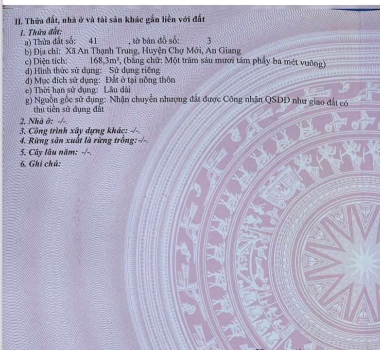 Đất nền thổ cư xã An Thạnh Trung 165m² giá chỉ 370 triệu - Đầu tư sinh lời!