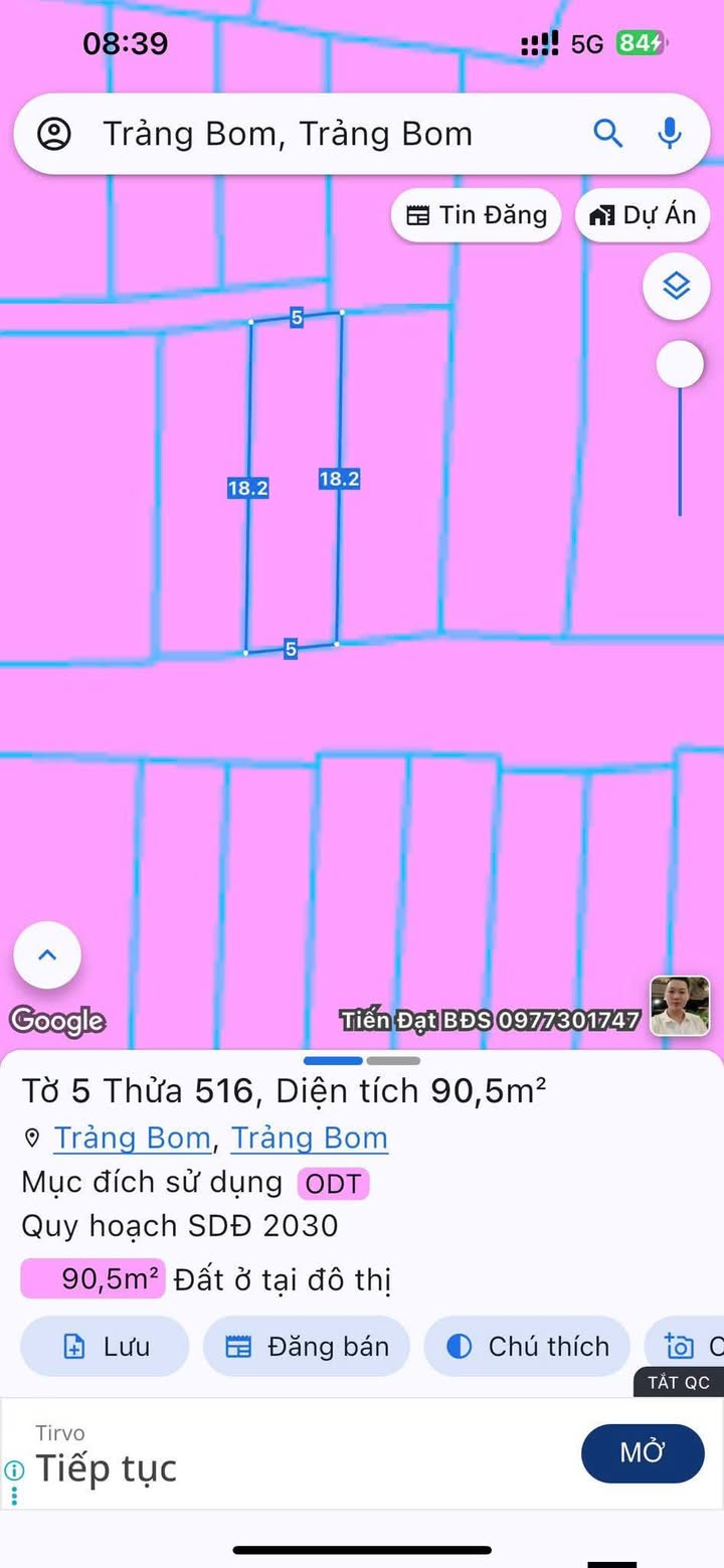 Đất nền Trảng Bom 90m² giá 1.2 tỷ - Sổ đỏ chính chủ, thuận tiện kinh doanh!