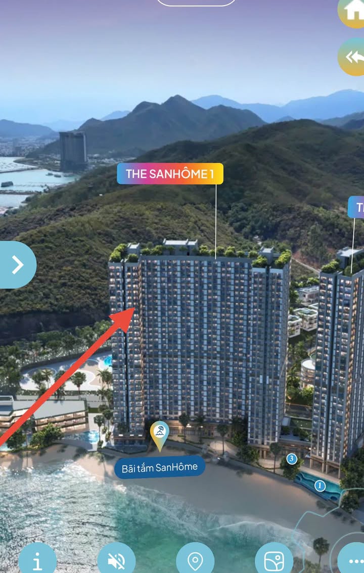 Căn hộ 2PN tại The Sanhôme 1 Nha Trang 66,6m² giá 5,265 tỷ - Full nội thất sang trọng!