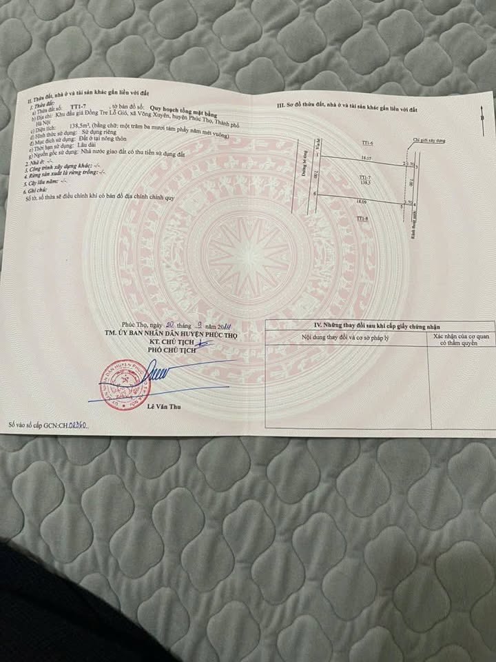 Đất đấu giá tại Đồng Tre, Phúc Thọ, 138m² giá 6 tỷ - Cơ hội đầu tư hấp dẫn!