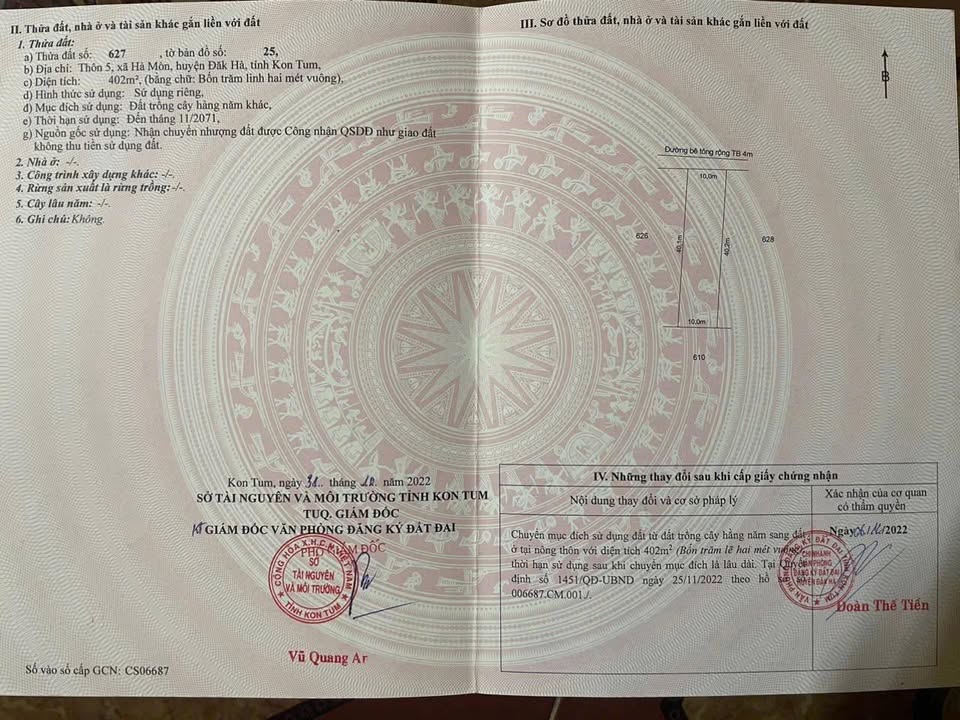 Đất thổ cư thôn Năm, xã Hà Mòn 400m² giá chỉ 500 triệu - Cơ hội đầu tư hấp dẫn!