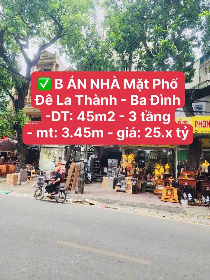 Nhà mặt phố Đê La Thành, Ba Đình 45m² giá 25 tỷ - Kinh doanh sầm uất!