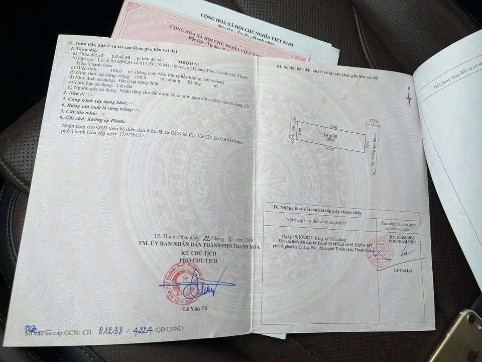 Đất nền Quảng Phú, Thành phố Thanh Hóa 100m² giá 2 tỷ - Đầu tư sinh lời bền vững!