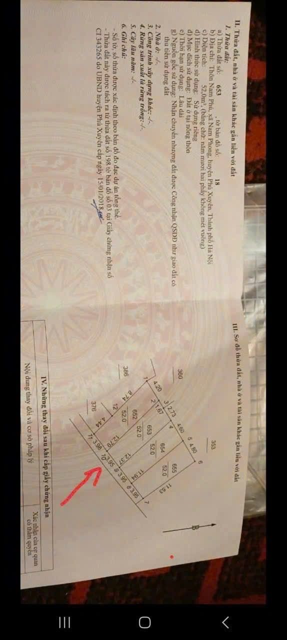 Đất nền thôn Nam Phú, Nam Phong, Phú Xuyên 52m² giá 1.3 tỷ - Đầu tư sinh lời ngay!