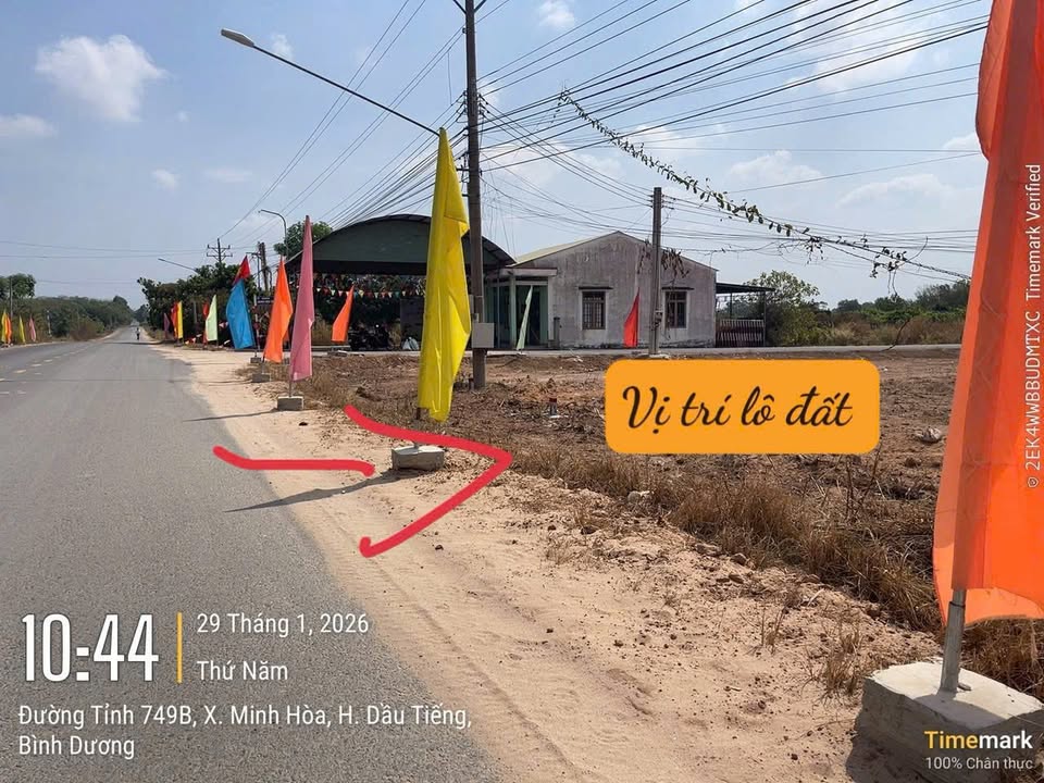Đất nền huyện Dầu Tiếng 1200m² giá 2.4 tỷ - Lô góc siêu VIP mặt đường DT 749B!