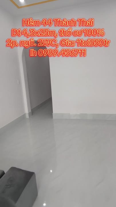 Nhà hẻm 44 Thành Thái, Rạch Giá 106m² giá 1.55 tỷ - Full nội thất, sẵn sàng vào ở!