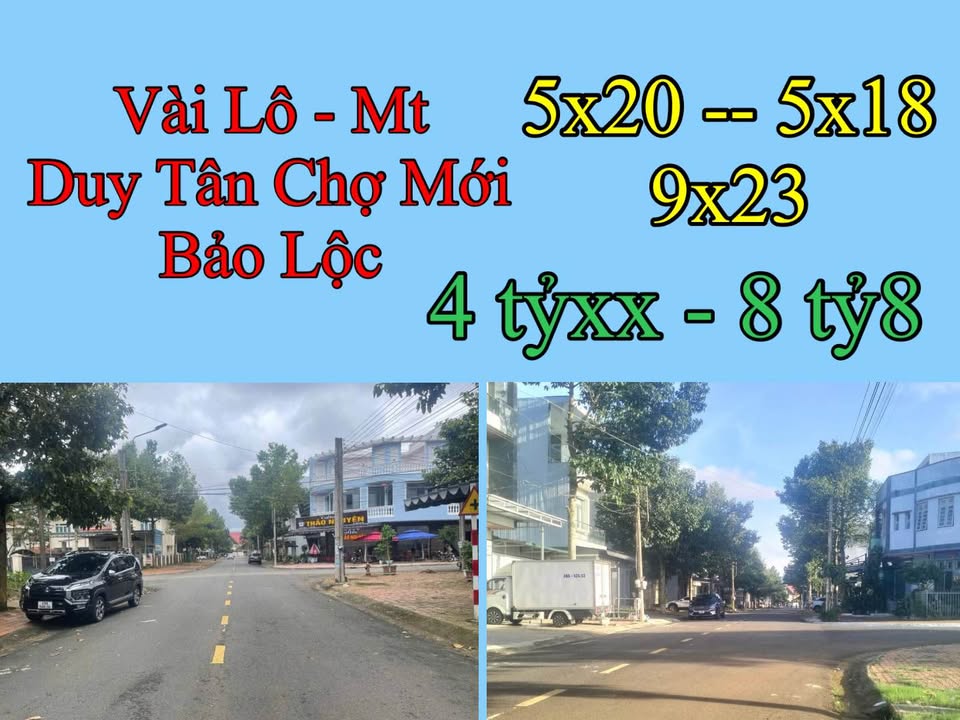 Đất mặt tiền Duy Tân Bảo Lộc 100m² giá 4 tỷ - Sổ hồng chính chủ!