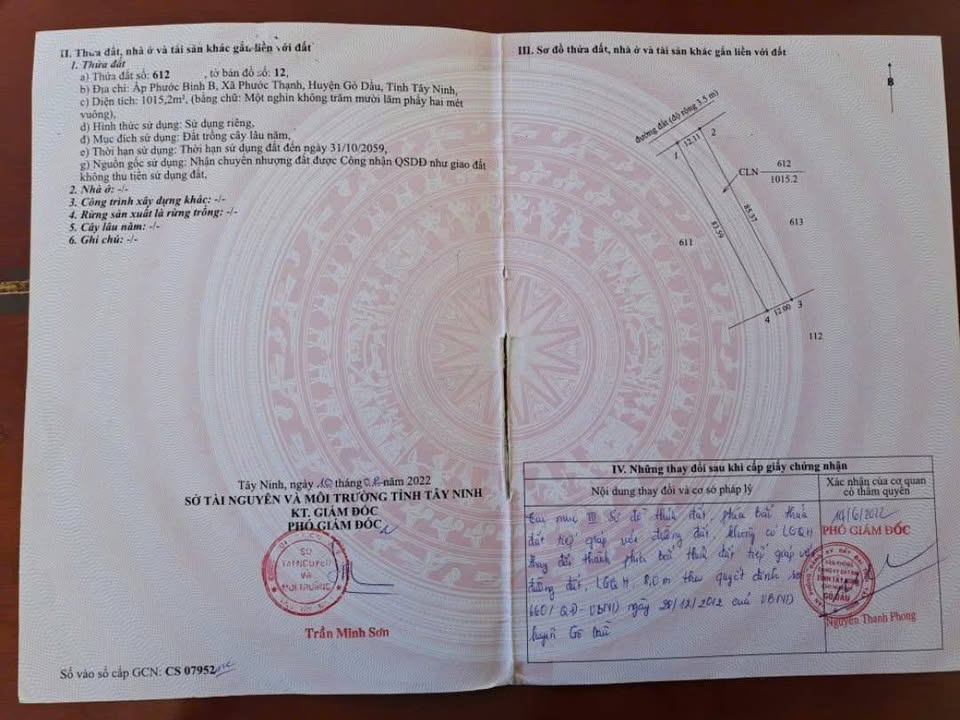 Đất thổ cư 1020m² tại KCN Phước Đông, Tân Uyên - Giá chỉ 1.4 tỷ