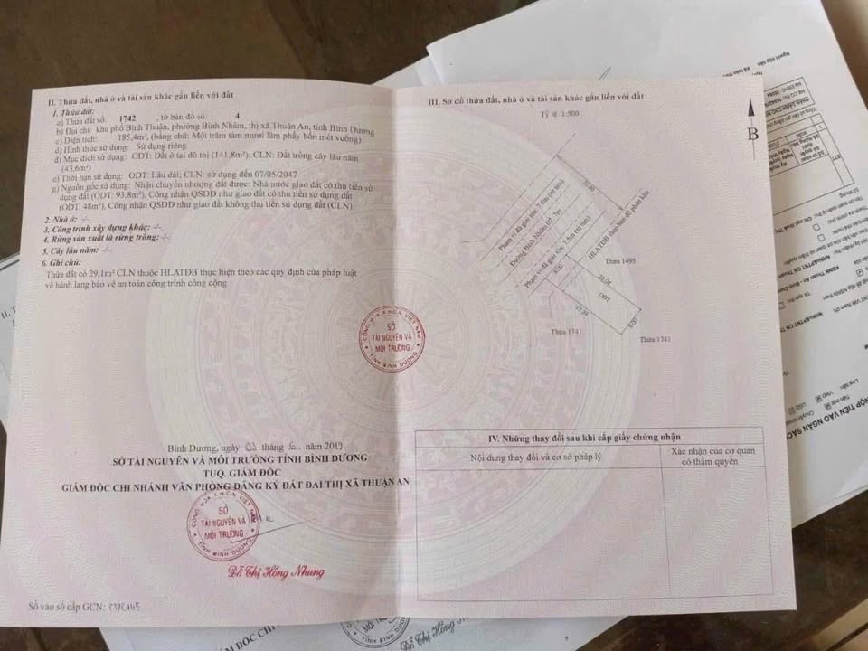 Bán lô đất mặt tiền Bình Nhâm 07 - 185m² - Giá tốt 5.8 tỷ!