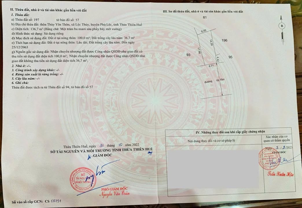 Đất mặt tiền 19m tại Lộc Thủy, Phú Lộc, 113m² chỉ 620 triệu - Đầu tư sinh lời!