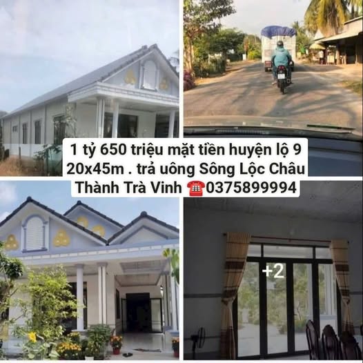 Đất nền 900m² Xã Song Lộc, Trà Vinh - Giá chỉ 1.65 tỷ, vào ở ngay!