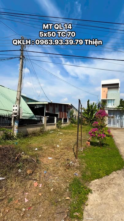 Đất mặt tiền Quốc Lộ 14, Thị Xã Đồng Xoài 250m² giá 2 tỷ - Cơ hội đầu tư tuyệt vời!